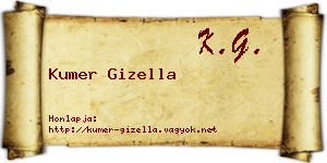 Kumer Gizella névjegykártya