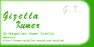 gizella kumer business card